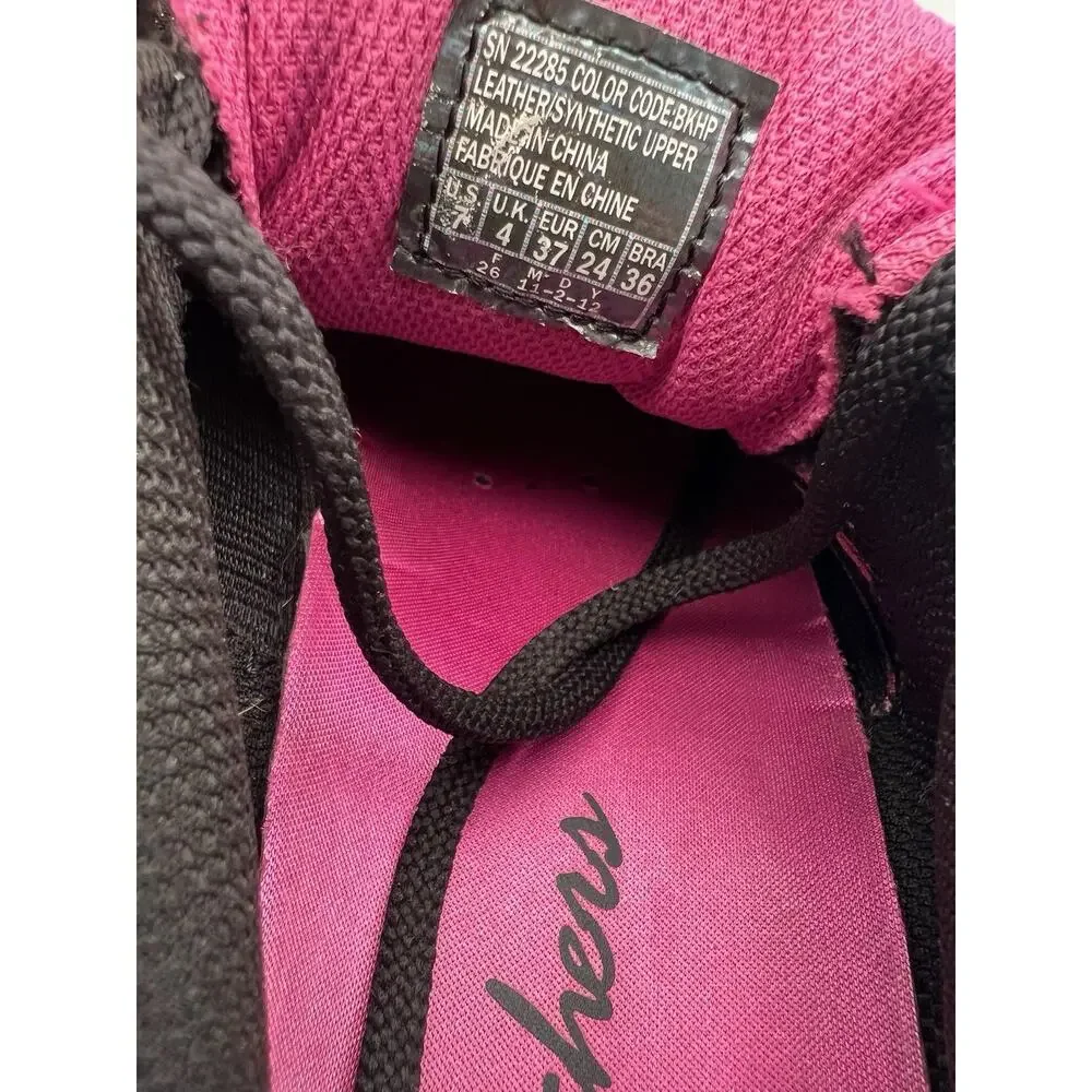 Skechers Bikers Lite Black And Pink Sneakers Women Size 7